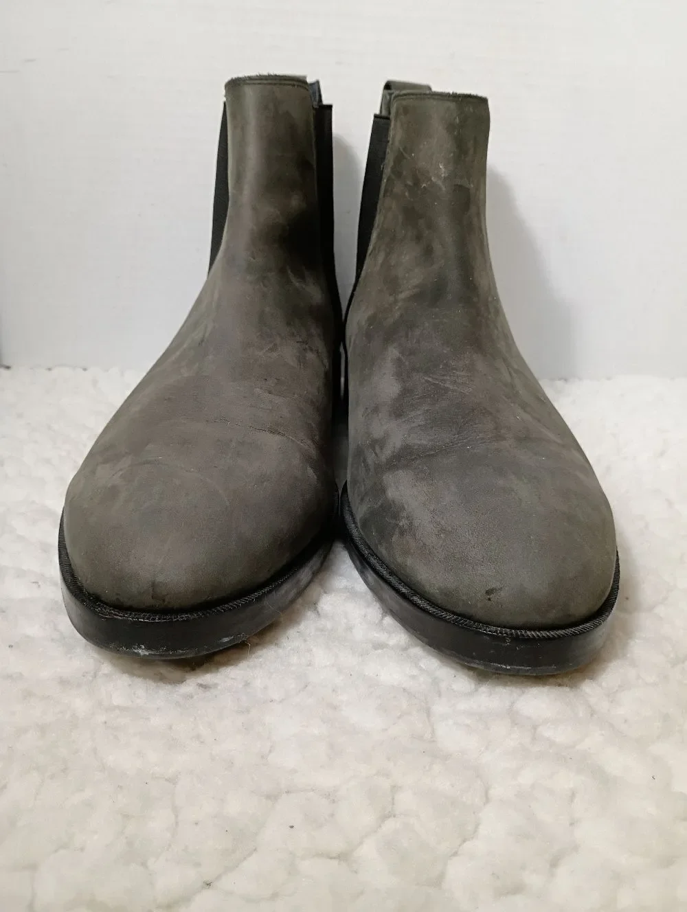 Cole Haan Grand OS Chelsea Boots Gray Nubuck Leather Mens 11M Pull On Waterproof